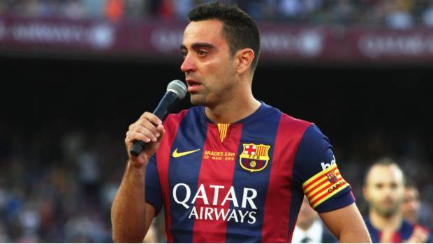 Xavi Hernández en su étapa con el Barcelona.