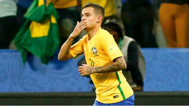 Coutinho tras conseguir gol con Brasil.