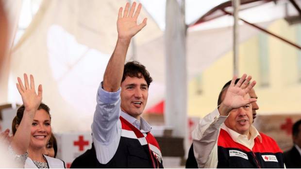 PM de Canadá de visita por la Cruz Roja 