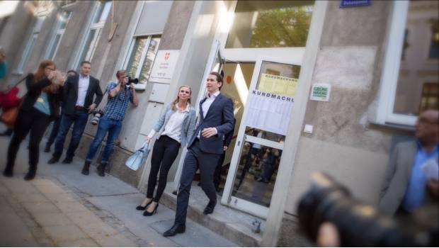 Sebastian Kurz del partido demócrata cristiano (ÖVP, por sus siglas en alemán)