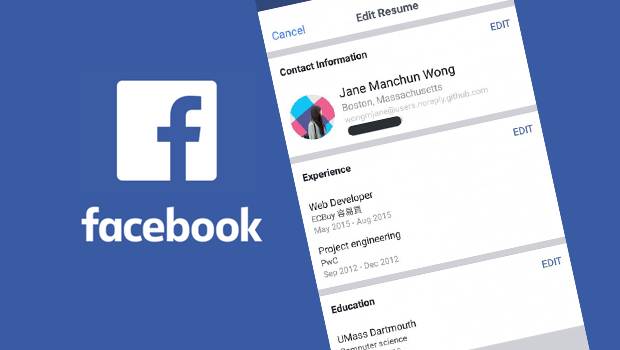 Facebook prueba su propio “curriculum virtual”. Noticias en tiempo real