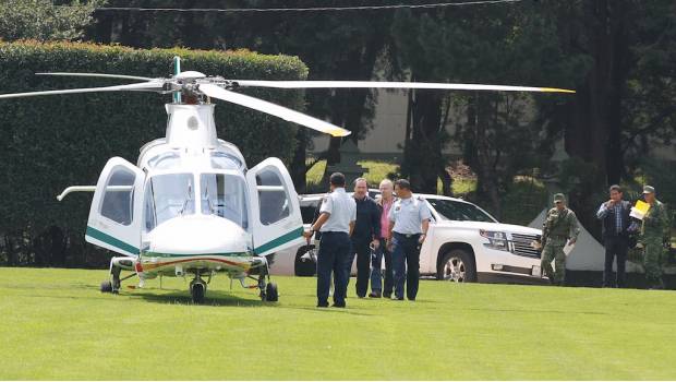 Emilio Gamboa usa helicóptero oficial