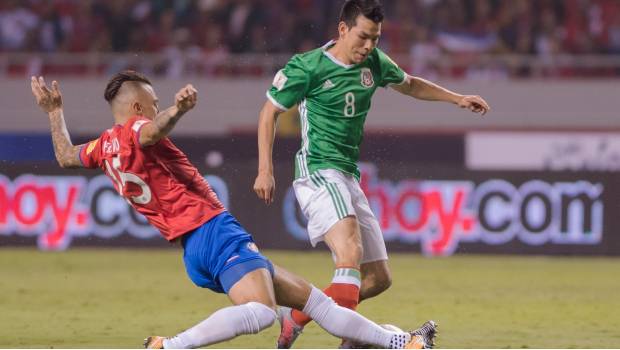 Lozano en juego con el Tricolor.