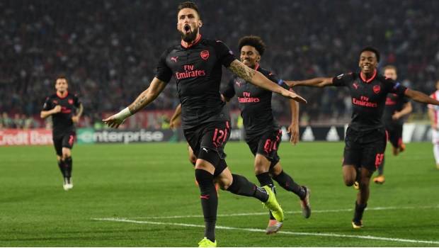 Giroud marcó el gol del triunfo para el Arsenal 