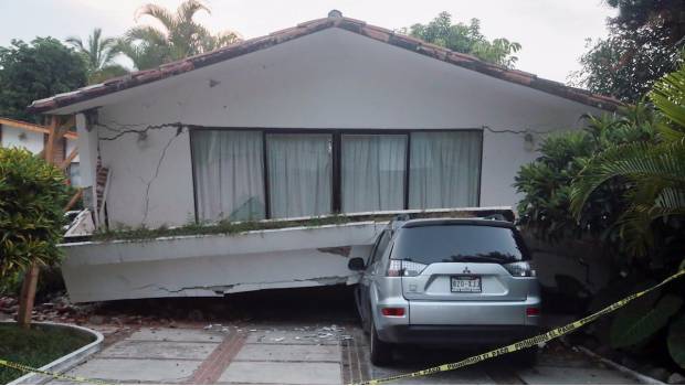 Casa destruida por el sismo en el municipio de Jiutepec.