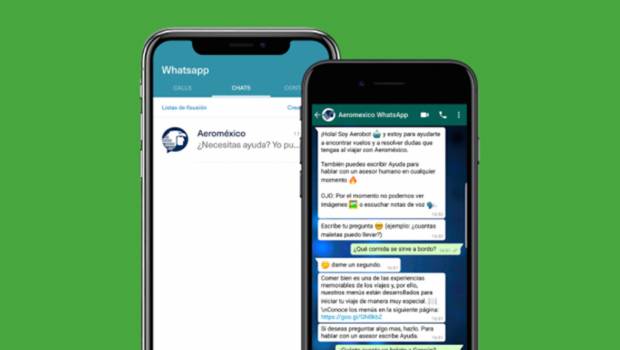 Aeroméxico en WhatsApp.