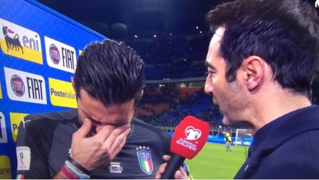 Entre lágrimas y totalmente devastado, Buffon le dice adiós a Italia (VIDEO). Noticias en tiempo real