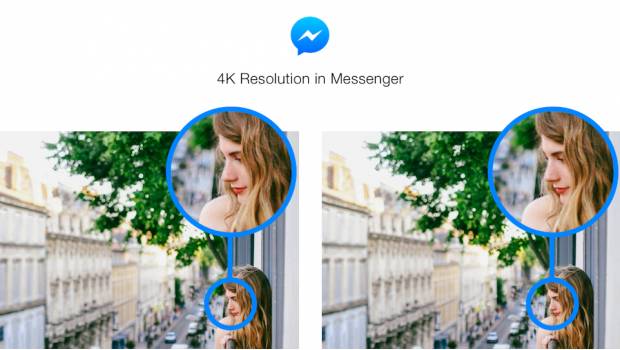 Imágenes 4K en Facebook Messenger.