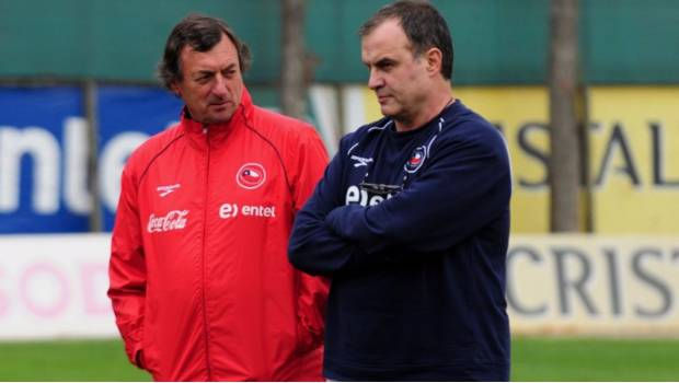 Bonini y Bielsa con La Roja