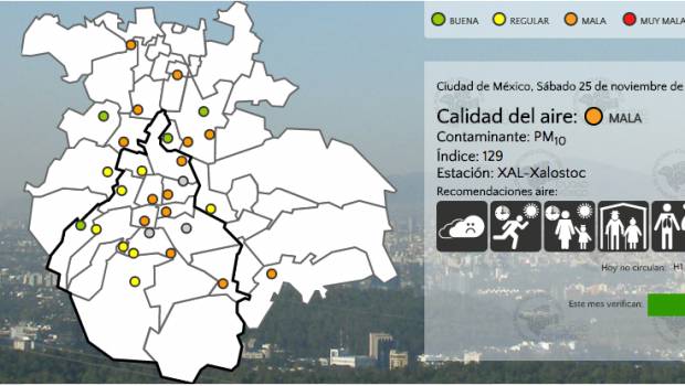 Reportan mala calidad del aire en Gustavo A. Madero. Noticias en tiempo real