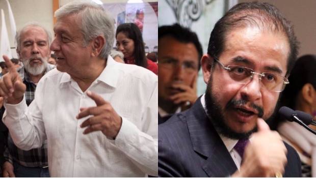 AMLO y Hugo Eric Flores