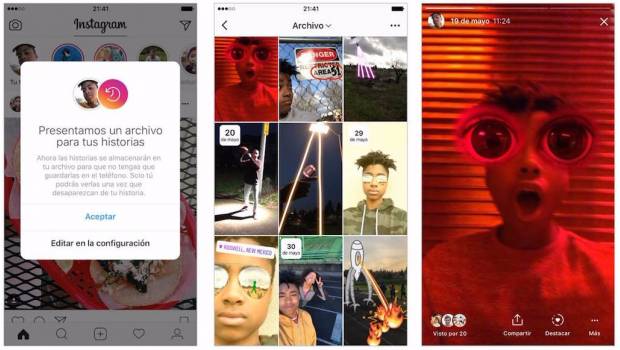 El nuevo'Archivo de Historias en Instagram