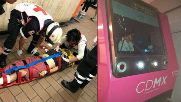 Usuario del Metro sufre descalabro por 'asomarse a ver' si venía el convoy. Noticias en tiempo real