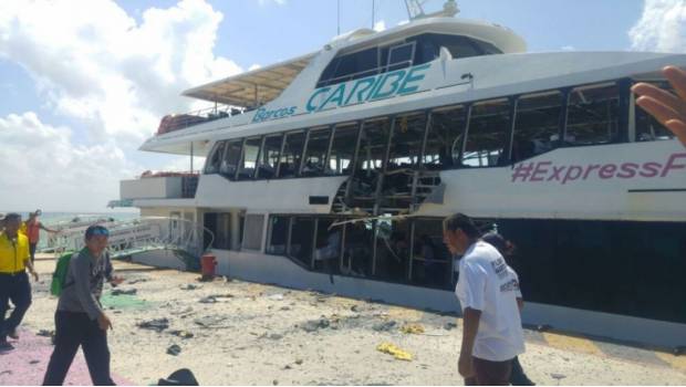 VIDEO: Explosión de ferry en Playa del Carmen deja 18 heridos. Noticias en tiempo real