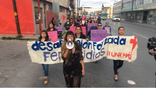 También en Ciudad Juárez marcharon mujeres. Noticias en tiempo real