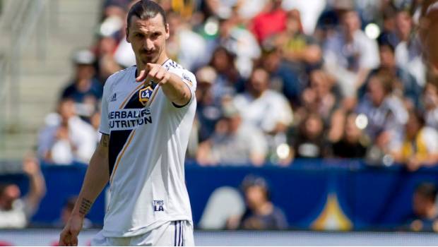 Zlatan Ibrahimovic en su primer juego con el Galaxy