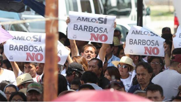 Piden votar por AMLO, pero no por Barbosa en Puebla. Noticias en tiempo real