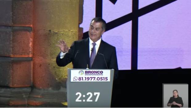 PES denuncia a 'El Bronco' por mostrar su número WhatsApp en el debate. Noticias en tiempo real
