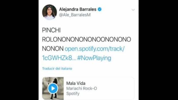 Barrales borra tuit en el que comparte un "Pinchi rolononon". Noticias en tiempo real