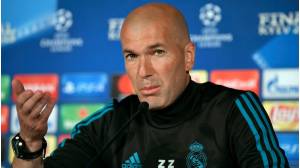 Zidane en conferencia de prensa.