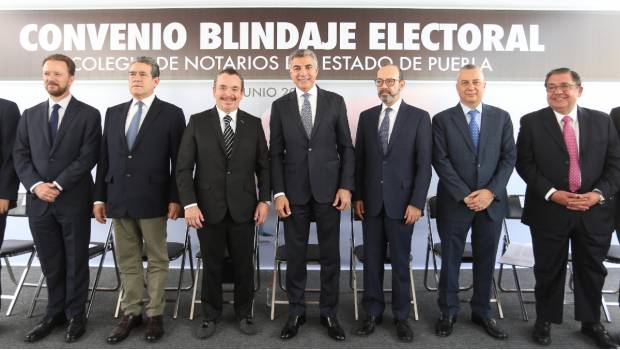 Firma Gobierno de Puebla convenio de blindaje electoral. Noticias en tiempo real