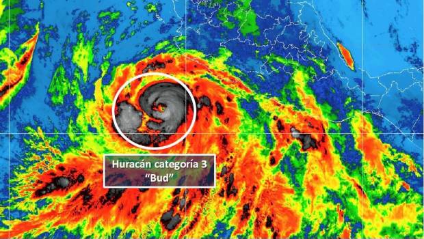 Huracán ‘Bud’ alcanza categoría 3. Noticias en tiempo real