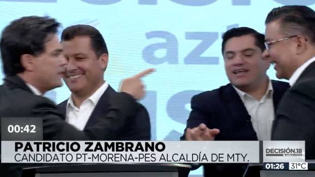 VIDEO: 'Pato' Zambrano amenaza con romperle la madre a candidato durante debate en Monterrey. Noticias en tiempo real