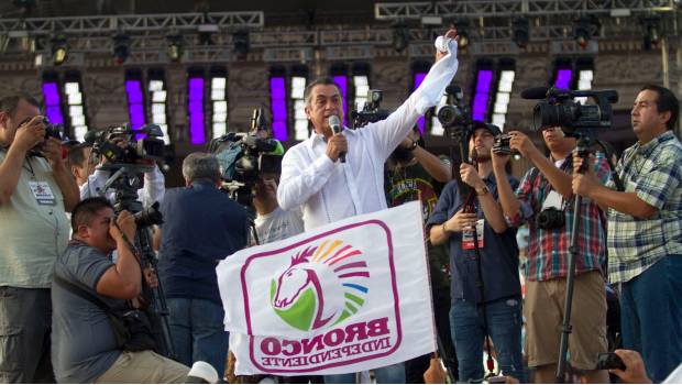 Realiza 'El Bronco' gran cierre de campaña en Monterrey. Noticias en tiempo real