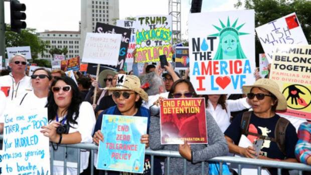 Miles marcharon a favor de los migrantes en los Estados Unidos. Noticias en tiempo real