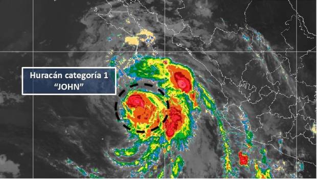 Huracán 'John' se degrada a categoría 1; seguirá causando lluvias en estados del Pacífico. Noticias en tiempo real