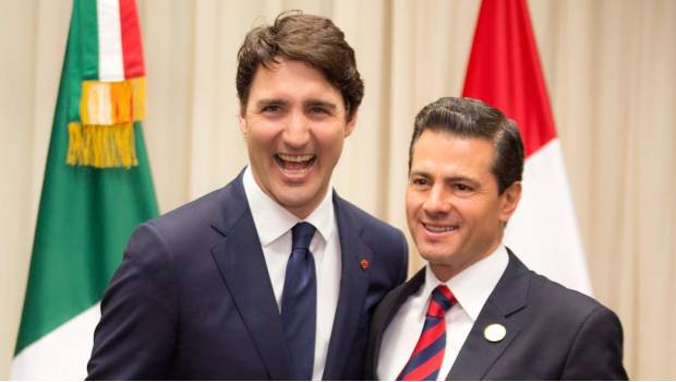 Peña Nieto recomendó a Trudeau que Canadá se sume a la renegociación del TLCAN. Noticias en tiempo real