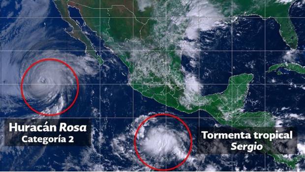 Surge tormenta tropical 'Sergio' en el Pacífico; alerta SMN por riesgo de deslaves. Noticias en tiempo real