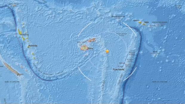 Se registra sismo de 6.6 grados en el mar en el este de Fiyi. Noticias en tiempo real