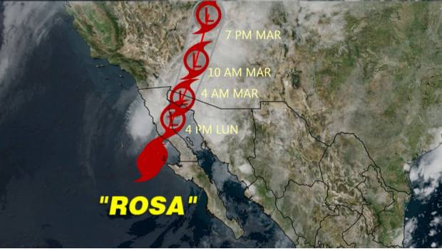 'Rosa' tocó tierra en BC; emiten declaratoria de emergencia en Ensenada y Mexicali. Noticias en tiempo real