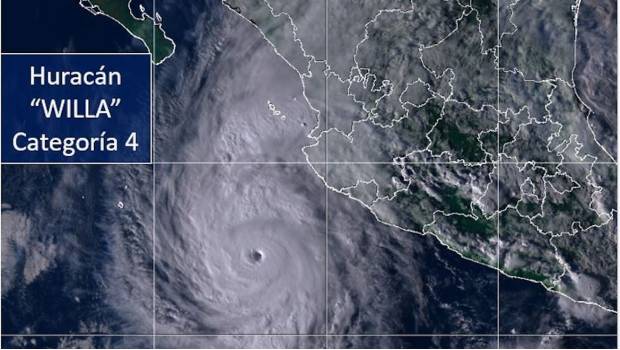 Huracán Willa se intensifica a categoría 4 en cuestión de minutos. Noticias en tiempo real