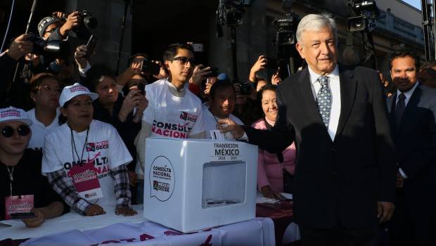 López Obrador dejó en blanco boleta de consulta. Noticias en tiempo real