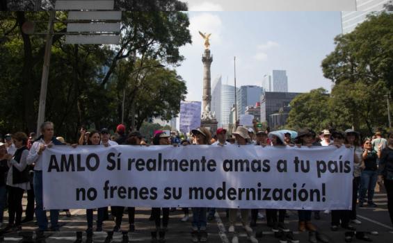 Así fue la marcha a favor de NAICM en Texcoco. Noticias en tiempo real
