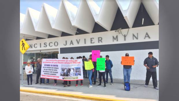 Protestan en Tampico para exigir que Aeropuerto pague predial. Noticias en tiempo real