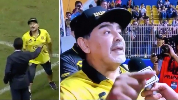 Nuevo show de Maradona: Encara a DT rival y pide que saquen a reportero (VIDEO). Noticias en tiempo real