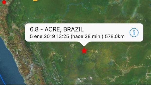 Reportan sismo de magnitud 6.5 en Brasil. Noticias en tiempo real