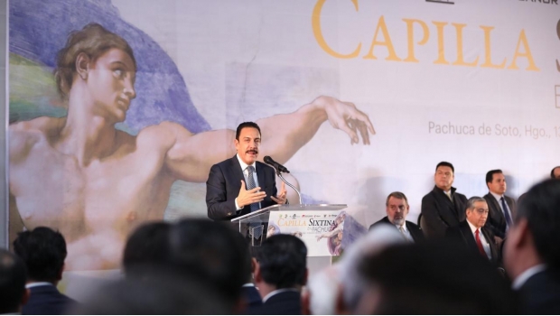 Inaugura Omar Fayad réplica de la Capilla Sixtina en Pachuca. Noticias en tiempo real
