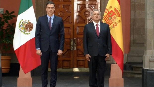Pedro Sánchez se reúne con López Obrador en Palacio Nacional. Noticias en tiempo real
