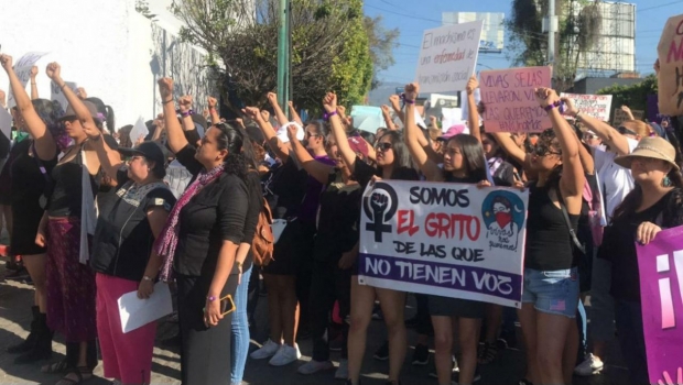 Se manifiestan en Morelos para exigir un alto a los feminicidios. Noticias en tiempo real