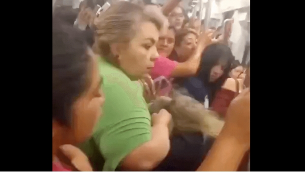 Pelean a golpes en el Metro por falta de espacio en el vagón de mujeres. Noticias en tiempo real