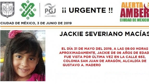 Ayuda: Activan Alerta Amber por desaparición de Jackie de 6 años. Noticias en tiempo real
