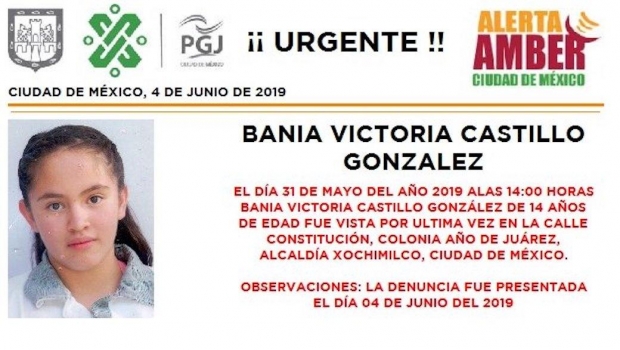 Ayuda: Activan Alerta Amber por Bania de 14 años; desapareció en Xochimilco. Noticias en tiempo real