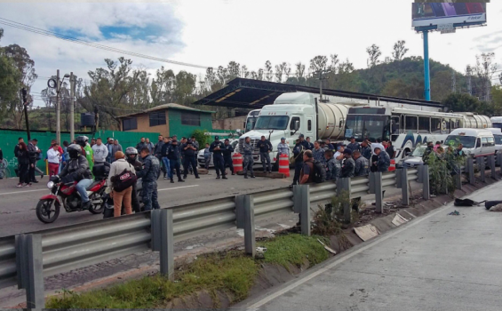 Policía Federal cierra la México-Pachuca por integración a Guardia Nacional. Noticias en tiempo real